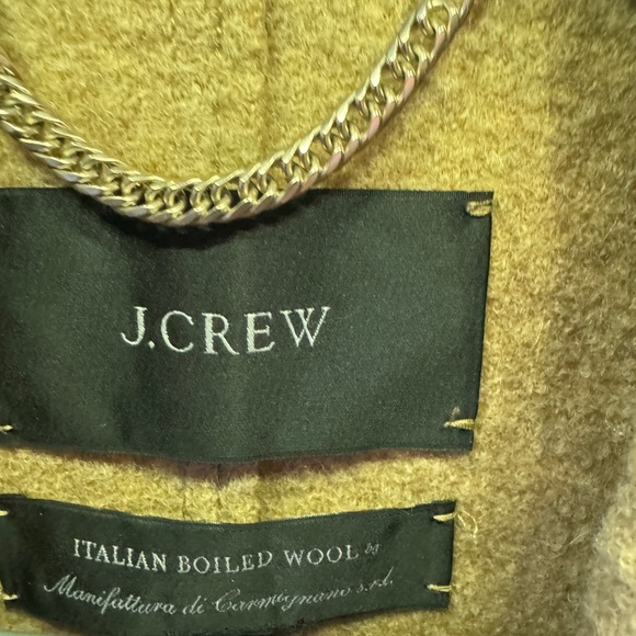 J.Crew Daphne Italian Boiled Wool Topcoat Women’s 2 Tan Camel double breast Coat - Picture 4 of 6